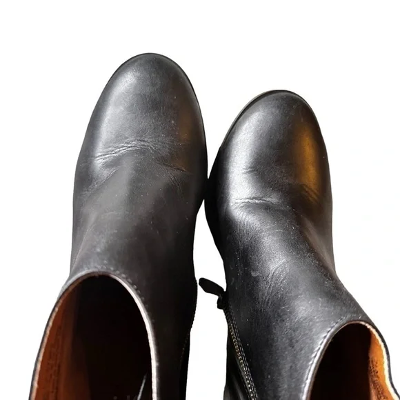 BP. Lance Black Leather Ankle Booties, Round Toe, Zip Closure, Block Heel sz 7.5 - Picture 12 of 14